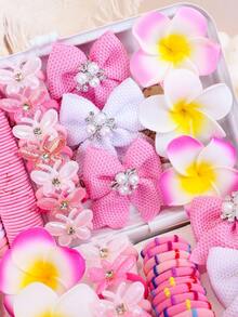 185/6 peças/Conjunto Acessórios de Cabelo Fofos com Borboleta e Hortênsia, Coleção de Borboletas, Flores, Laços Estampados e Outros Elementos Adoráveis, Presilhas de Cabelo, Mais Vários Elásticos de Cabelo de Alta Elasticidade - Adequado para Meninas e Mulheres, Atende às Necessidades de Estilo para Escola Diária, Festa e Outras Ocasiões - Distribuído Aleatoriamente, Presilhas de Garra - Multicolorido - Visão 6