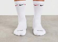 Nike 印花logo運動休閒中筒襪 通用 男女同款 3雙裝 白色 - 白色 - 查看 5