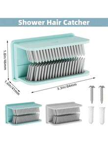 Atrapapelos grande para ducha, colector de pelo blanco con cerdas de silicona, atrapapelos, colector de pelo para ducha, agarrador de pelo, atrapapelos para bañera, colector de pelo para drenaje, protector de bañera, reduce el atasco del desagüe de la ducha, fácil mantenimiento. Despídete de perseguir el pelo disperso; deja que este protector de desagüe sea el guardián de tu desagüe de la bañera. Imprescindible para la temporada de vuelta al colegio. - Multicolor - Ver 3