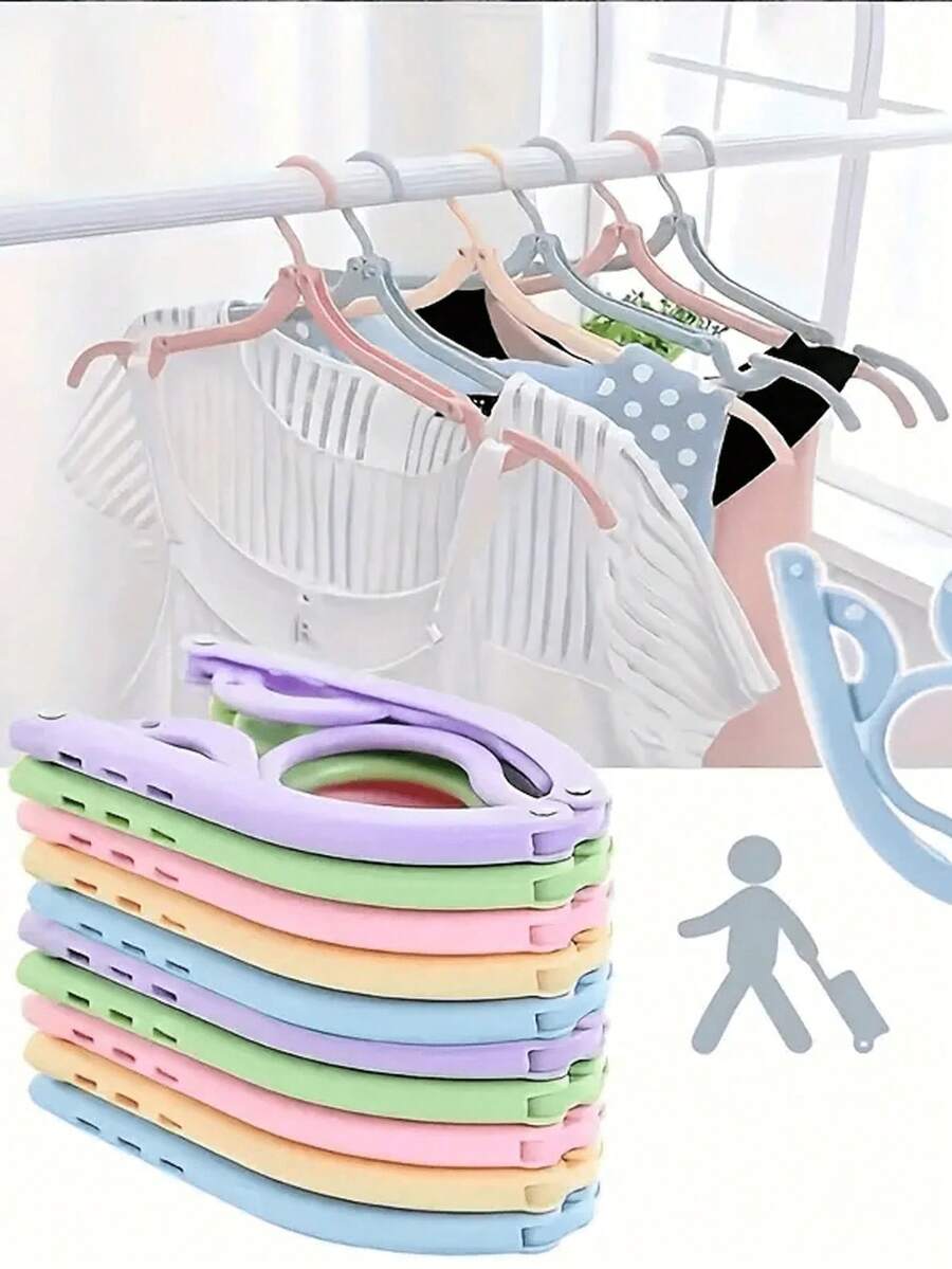 12 Buah Gantungan Baju Lipat untuk Perjalanan, Rak Pengering Bra Anti Selip Hemat Ruang, Gantungan Pakaian Portabel Ukuran Saku untuk Perjalanan dan Penggunaan di Rumah