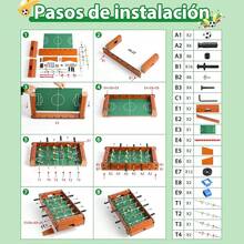 Mesa de Futbolito para Niños y Adultos, Juego de Puzzle de Fútbol Portátil, Futbolín Incluye Pelotas y Accesorios, Fácil de Montar, para Salas de Juegos, Hogares y Oficinas, 50x25.5x15.5cm - 1 - Ver 5