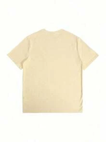 Men's Short-Sleeved, Crew-Neck T-Shirt. Casual Style With Modern And Comfortable Prints. For Men And Women, Couple Style, Short-Sleeved T-Shirt With  Print. - 杏 1 - 查看 3