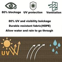 Shade Cloth Outdoor Sun Shade With Grommets, Premium Sunshade Fabric Fence - Durable, Tear-Resistant, Easy To Install For Balcony, Courtyard, And Swimming Pool - Provides Excellent Sunblock, Shade, And Privacy With Taped Edge And Grommets - Multiple Styles - View 4