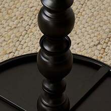 Metal Round Side Table Vintage End Table Small Accent Pedestal Table Nightstand - 15.7*20.5 Inches - View 2