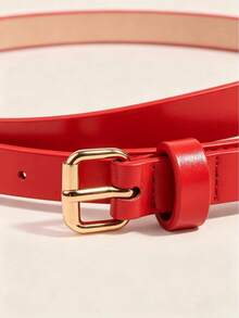 1pc/3Pcs Women's Leopard Print Slim Belt Set Adjustable Gold Buckle For Jeans Dresses - A - View 6