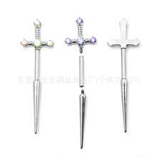 ASTMF-136 Titanium Alloy Holy Sword Ear Stud   Titanium Internal Thread  Piercing Ear Stud Jewelry - AB - Xem 4