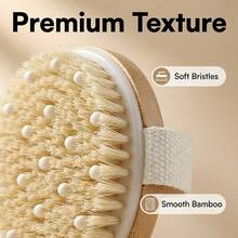 Bàn chải khô toàn thân tự nhiên giúp dẫn lưu bạch huyết, cải thiện da khô, giảm cellulite, tăng cường tuần hoàn máu, với lông bàn chải tự nhiên giúp tẩy tế bào chết và các gai massage. - nhiều màu - Xem 7