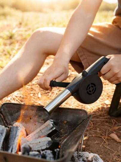 1 Peça Soprador Manual Portátil, Adequado para Churrasco, Camping e Acendimento de Fogo - Altamente Eficiente e Fácil de Usar, Adequado para Cozinhas Domésticas, Acendimento de Fogo ao Ar Livre e Acendedores de Carvão