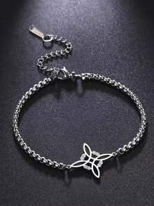 LIKGREAT A Witch Knot Charm Bracelet For Women Celtics Knot Protection Amulet Bead Chain Stainless Steel Witchcraft Wiccan Jewelry - Summary Series - View 4