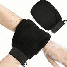 1/2 paires de gants exfoliants pour le corps, serviette de nettoyage du corps à double face, convient pour le SPA, le massage et l'exfoliation du corps, idéal pour éliminer la peau morte, comprend une serviette de bain de nettoyage en profondeur de couleurs variées - A - Voir 3