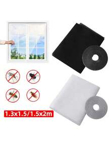 1 Piece Of Mosquito Net, Insect And Fly Net Curtain Indoor Mosquito And Fly Net, Mosquito Net, Repair Tape Mosquito And Fly Net Window Net Insect Net Screen, Black And White Multi-Color Selection, Size Free Cutting - Multiple Styles - View 9