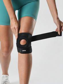 Đai hỗ trợ đầu gối điều chỉnh được, có lỗ thông gió, thích hợp cho bóng rổ, chạy bộ, nâng tạ (kích cỡ nhỏ) - Màu đen, 1 chiếc - Xem 3
