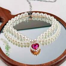 Elegante collar de cristal para mascotas, nuevo y lindo collar brillante para gatos, perros y mascotas pequeñas, accesorio para mascotas para días festivos o eventos - Multicolor - Ver 10