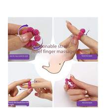 5件套成人手指减压玩具，迷你手指按摩环，串珠指环，缓解压力 - 彩色 - 查看 9