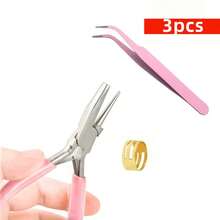 Bộ 3 kìm làm trang sức màu hồng gồm kìm, nhíp và vòng phụ trợ có thể được sử dụng để làm nhiều phụ kiện trang sức khác nhau. - Hồng - Xem 1