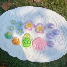 14pcs Shell, Turtle, Flower Shoe Decorations, Removable Accessories For Garden Shoes, Sandals, Holiday Gifts - Multicolor - View 5