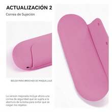 Estuche para Brochas de Maquillaje de SiliconaSoporte para Brochas de Maquillaje Magnético Cierre Magnético Mejorado Soporte de viaje Portátil Impermeable para Brochas - Morado - Ver 4