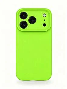 Ốp lưng điện thoại silicon lỏng chất lượng cao, dành cho iPhone 17 Pro Max, 17 Pro, 17 Air, 17, 16, 15, 14, 13, 12, 11 Pro Max Plus, cảm giác mềm mại, thân thiện với da, chống sốc và bảo vệ điện thoại. - huỳnh quang màu xanh lá cây - Xem 2