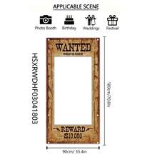 1pc Denim Theme Party Decoration Banner, Western Style Photo Backdrop, Made Of High-Definition Polyester Fabric Printing, Suitable For Birthday Party, Yard, Home Wall Decor, Photography Props And Supplies - A - View 2