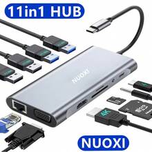 NUO XI NUOXI USB-C 集线器，Type-C 转 RJ45，4K 30Hz 高清电视 VGA 适配器，SD/TF 卡槽，USB 3.0/2.0 扩展坞，PD 87W USB-C 分线器，兼容 MacBook Pro/Air - 查看 3