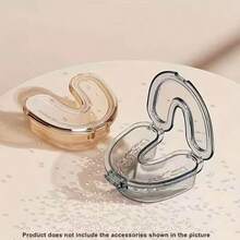 1pc U-Shaped Retainer Case, For Retainers And Aligners, Comes With 1 Cup For Cleaning - Multicolor - View 1