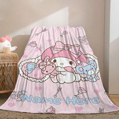  1 chiếc chăn nỉ in hình nhân vật Sanrio, có thể tùy chỉnh tên, kiểu dáng ngọt ngào và cá tính - Phù hợp cho mọi mùa, mềm mại, nhẹ, ấm áp, thích hợp dùng trên ghế sofa, giường, ngoài trời - Món quà sinh nhật và ngày lễ hoàn hảo cho gia đình và bạn bè