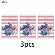 Khăn tắm đôi sọc hồng trắng hình Stitch của Disney, bán theo gói 1, 2, 3, 4, 5, 6 chiếc, dùng cho phòng tắm và nhà cửa. - 18x26 inch - Xem 4