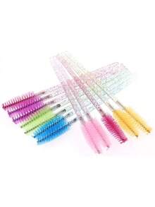 100pcs Disposable Mascara Wands, Crystal Eyebrow Brush, Eyelash Extension, Eyelash & Makeup Brushes - Multicolor - View 5