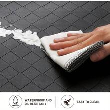 Floor Cushioned Anti-Fatigue, 17.3x28, Thick Waterproof Non-Slip Mats And Rugs Heavy Duty Ergonomic Comfort Rug Kitchen, Floor, Office, Sink, Laundry, Black - Black + 28"L X 17.3"W X 0.5"Th - View 5