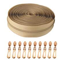 1 Bộ, (177 inch/450 cm) Khóa kéo nylon kèm 10 đầu kéo, thích hợp để may vá tại nhà, tự làm khóa kéo thay thế, dùng cho hành lý, đồ dệt gia dụng, quần áo, giày dép và các loại khóa kéo khác. - 1106 - Xem 17