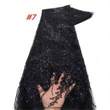 Luxury Pink 2024 High-Quality French Tulle Sequin Lace Fabric, African Lace Fabric, Suitable For Nigerian Wedding Party Dress Sewing - Multicolor - View 31