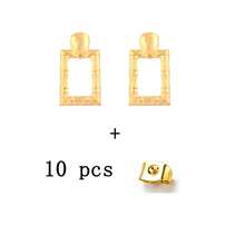 Hoa tai hình học, phong cách tối giản, hoa tai bất đối xứng cá nhân hóa, sang trọng và thanh lịch, đa năng, chất liệu thép không gỉ mạ vàng, thiết kế cao cấp, gợi cảm cho váy dạ hội, trang sức sinh viên, quà tặng Ngày của Mẹ, Ngày Valentine cho nữ, và cả khi đeo hàng ngày. - quảng trường - Xem 12