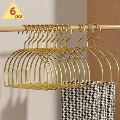 2/4/6 piezas Soporte dorado para bufandas, Percha dorada, Organizador de almacenamiento dorado para corbatas, bufandas, chales, almacenamiento de prendas