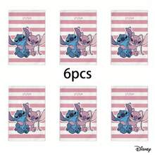 Khăn tắm đôi sọc hồng trắng hình Stitch của Disney, bán theo gói 1, 2, 3, 4, 5, 6 chiếc, dùng cho phòng tắm và nhà cửa. - 18x26 inch - Xem 7