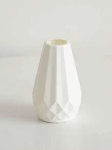 1PC Modern Wave Design Vase With Soft Pastel Floral Arrangement, Elegant Home Decor For Living Room, Bedroom, Table Centerpiece, Minimalist Aesthetic, Boho Chic Style, Gift For Housewarming - A - View 9