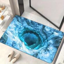 1pc Printed Door Mat 2D Visual Hole Design, Non-Slip Bathroom Floor Mats √ - 預設 - 查看 4