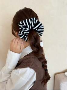 Women's Striped Polyester Hair Scrunchies, Soft Elastic Hair Tie, Hair Accessories, Daily & Summer Use, Perfect Gifts For Women Ponytail Holders Hair Elastics Hair Rubber Bands Hair Rope For Outdoor Activities, Vacation, Travel, Outfit Accessories, And Gifting,Festival,Party - Multicolor - View 6
