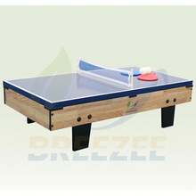 BREEZEE Mesa Multijuegos 4 en 1, Tamaño Portátil, Mesa Futbolito, Mesa de Billar, Mesa de Hockey de Aire y Mesa de Pong, Mesa Multijuegos para Adultos Y Niños con Juegos Intercambiables - 1 - Ver 9