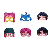 Hasbro 12 chiếc mặt nạ giấy chủ đề nhóm nhạc nữ, phụ kiện chụp ảnh dự tiệc, mặt nạ nửa mặt, quà tặng lễ hội cho người hâm mộ, kiểu dáng ngẫu nhiên. - Nhiều màu - Xem 6