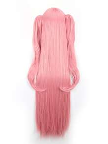 Tóc giả cosplay anime De Vil Queen, kiểu tóc kẹp miệng màu hồng. - Màu Cam san hô - Xem 2