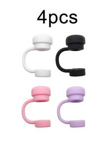 10mm Straw Lid Fits 30oz And 40oz Cups, Silicone Straw Lid, Reusable Dust-Proof Straw Cap, Straw Sleeve, Cup Accessories - Multicolor - View 12
