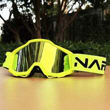 Fashionable And Colorful Motorcycle Goggles, Ski Goggles, Snowmobile Goggles, Outdoor Sports Goggles, Motorcycle Goggles, Riding Goggles, Outdoor Sports Windproof Goggles, Off-Road Riding Goggles, Goggles, 1 Pair - C1 黑色鏡框/仿紅色鏡片 - 查看 11