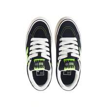 Giày trượt ván unisex Ollieskate màu đen và xanh lá cây thêu họa tiết ngọn lửa, kiểu dáng Campus. - màu đen - Xem 4
