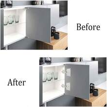 13 piezas de placas de reparación de bisagras de gabinete de acero inoxidable con tornillos. Soportes de fijación planos para reparar puertas de armarios de cocina - Placas de reparación de bisagras - 13 piezas - Ver 6