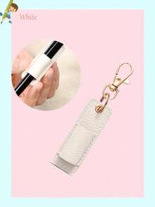 1 pieza Portaplumas portátil para estudiantes/oficina/negocios, mini clip para bolígrafo con llavero - multicolor - Ver 5