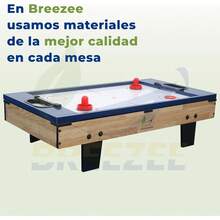 BREEZEE Mesa Multijuegos 4 en 1, Tamaño Portátil, Mesa Futbolito, Mesa de Billar, Mesa de Hockey de Aire y Mesa de Pong, Mesa Multijuegos para Adultos Y Niños con Juegos Intercambiables - 1 - Ver 8