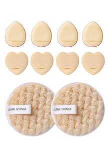 25PCS Makeup Tools Set Including:1pc Hairband+2PCS Hand Bowl Strap+2PCS Facial Cleansing Sponges+8PCS Mini Air Cushion Powder Puffs+4PCS Makeup Sponges+4PCS Triangle Powder Puffs+4PCS Mini Makeup Sponges - Multicolor - View 12