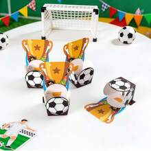 FIFA 10个/包创意足球奖杯造型卡通纸质糖果盒,适合男孩生日派对 - 包裝盒 - 查看 2