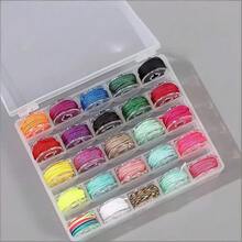 1 Set 20 Rolls Chinese Rope 0.8mm, Random Mixed Color Nylon Thread, Suitable For DIY Bracelets, Necklaces, Beaded Jewelry, Accessories, Materials - Mini 25-color Jade Thread - View 15