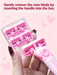 Women's 6-Layer Razor Blades 6/12/18/24pcs Safety Hair Removal Razor, Suitable For Private Areas, Underarm Hair, Leg Hair, Shaving Tool, Body Grooming Razor, Men's Shaving Razor, Beard Razor, Daily Facial Care, Premium Travel Choice - 1 Knife Holder + 6 Blades - View 9